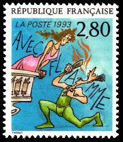 Image du timbre «Avec flamme» par Jean-Michel Thiriet