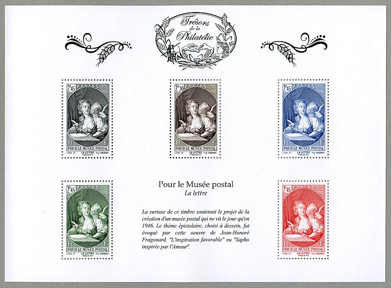 Image du timbre Feuille 3 - Pour le Musée postal  - La lettre