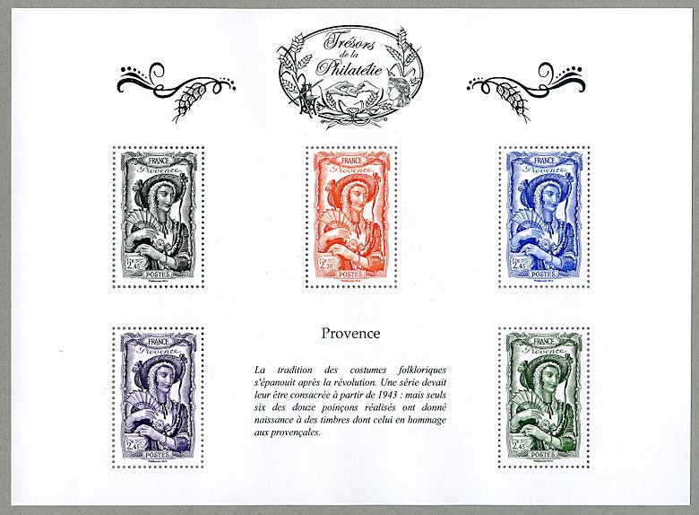 Image du timbre Feuille 4 - Coiffes régionales - Provence