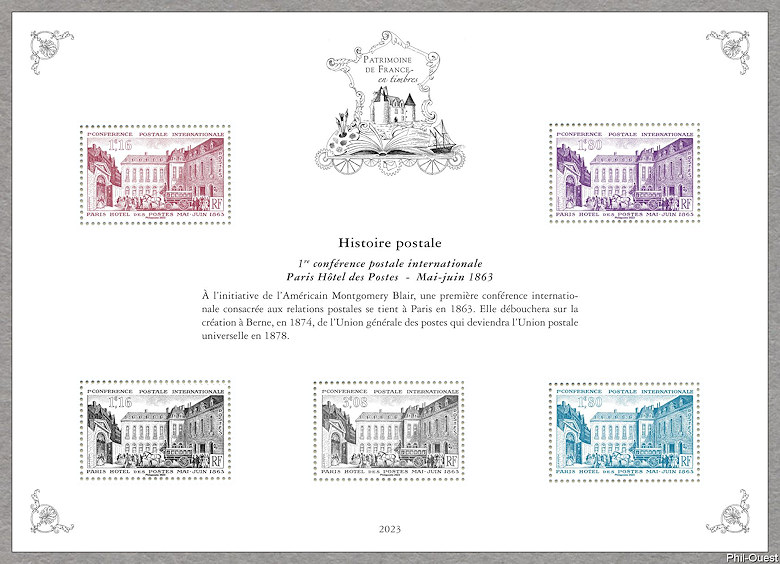 Histoire postale - 1ère conférence postale internationale - Paris Hôtel des Postes - Mai-juin 1863