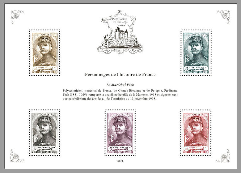 Image du timbre Personnages de l'histoire de France - Le Maréchal Foch