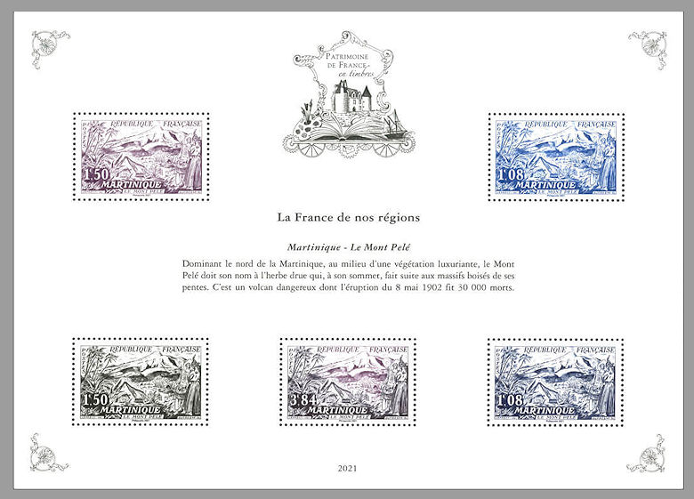 Image du timbre La France de nos régions -  Martinique - Le mont Pelé