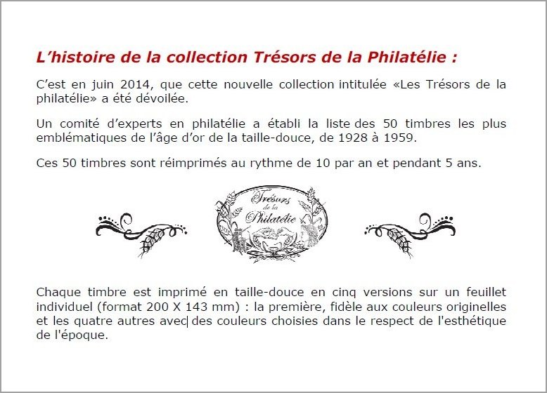 Image du timbre Les trésors de la philatélie