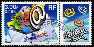 Image du timbre Troisième millénaire avec vignette personnalisée