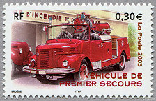 Image du timbre Voiture de pompiers - Premiers secours