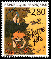 Image du timbre «Bonne fête» par Claire Wendling