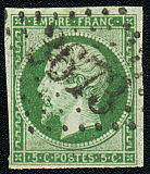Image du timbre Napoléon III  5c vert