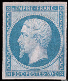 Image du timbre Napoléon III  20c bleu