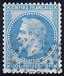 Image du timbre Napoléon III 20 c bleu type II