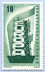 Image du timbre Première émission Europa-Timbre d'Allemagne 10 pfennigs.