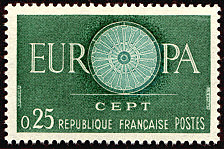 Image du timbre EUROPA C.E.P.T. 0,25F vert