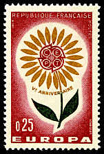 Image du timbre EUROPA C.E.P.T. Vème anniversaire 0,25 F