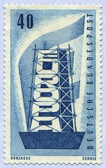Image du timbre Première émission Europa-Timbre d'Allemagne 40 pfennigs.