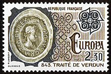 Image du timbre Traité de Verdun 843