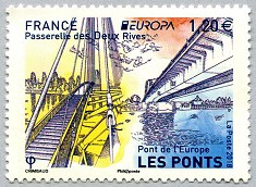 Image du timbre Passerelle des deux rives - Pont de l'Europe