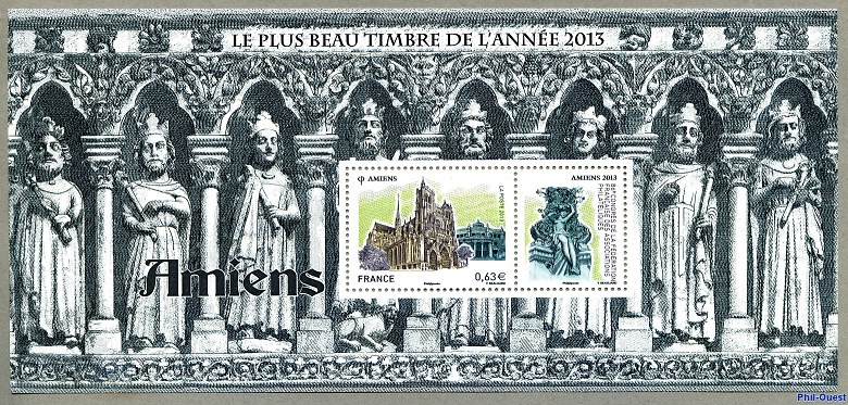 Image du timbre Souvenir philatélique du 86ème Congrès de la FFAP à Amiens
-
LE PLUS BEAU TIMBRE DE L'ANNÉE 2013