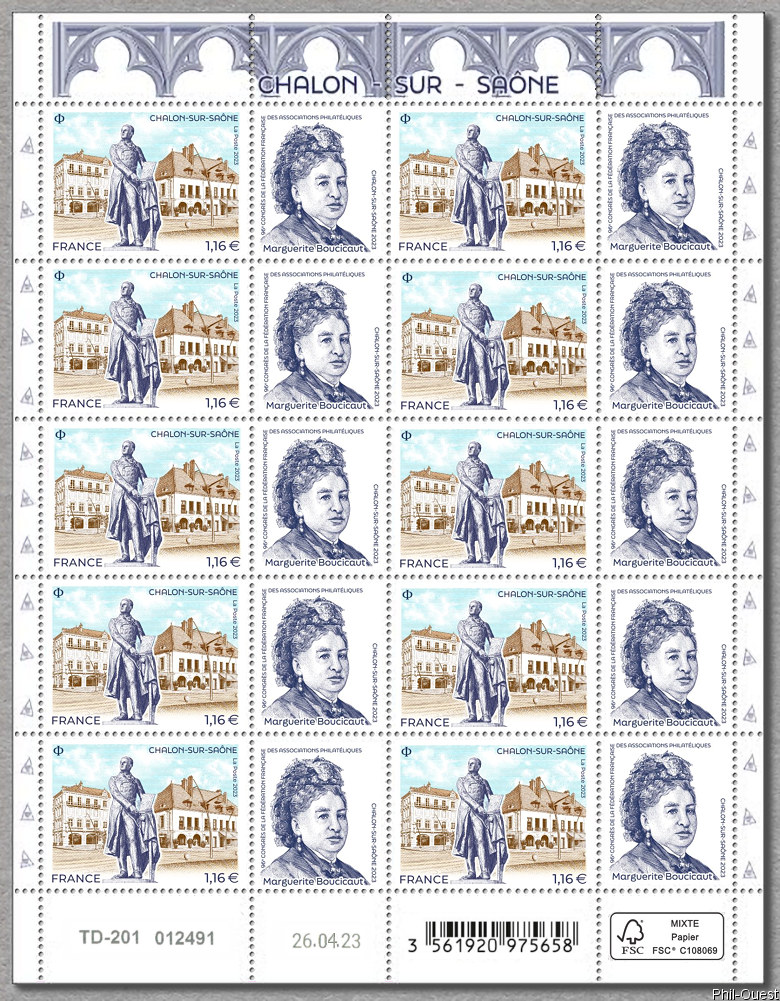 Image du timbre Chalon-sur-Saône - Marguerite Boucicaut