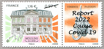 Image du timbre Moulins Allier surchargé