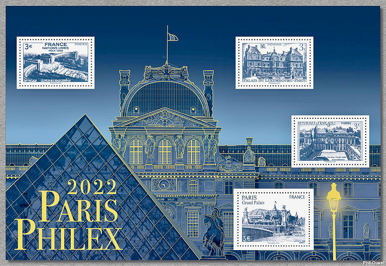 Image du timbre Bloc doré Paris PHILEX 2022