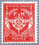 Image du timbre Les trois armes rouge sans valeur faciale