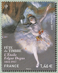Image du timbre Détail de « L'Étoile » d'Edgar Degas - 1884-1917