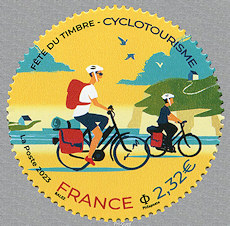 Image du timbre Fête du timbre 2023 - Cyclotourisme
-
Le timbre issu du bloc-feuillet