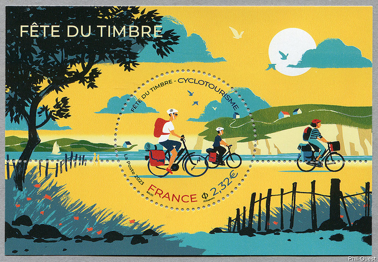Image du timbre Fête du timbre 2023 - Cyclotourisme