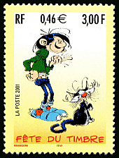 Image du timbre Fête du timbre 2001Gaston Lagaffe0,46 € - 3 F