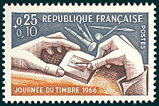 Image du timbre Journée du timbre 1966La gravure en taille-douce