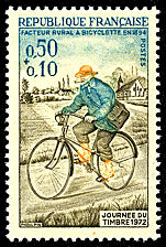 Image du timbre Facteur rural à bicyclette en 1894