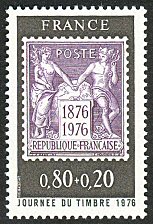 Image du timbre Journée du timbre 1976Centième anniversaire du «Type Sage»