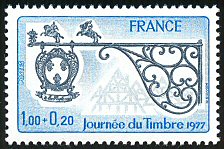 Image du timbre Journée du timbre 1977Enseigne de relais de Poste de Marckholseim