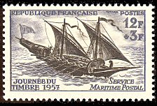 Image du timbre Journée du timbre 1957Service maritime postal