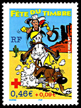 Image du timbre Lucky Luke et Rantanplan