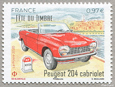 Image du timbre Peugeot 204 -  Lettre verte