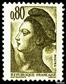Image du timbre République, type Liberté - 0F80