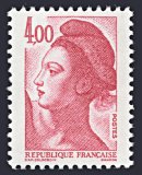 Image du timbre République, type Liberté - 4F