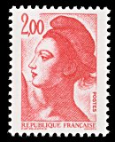 Image du timbre République, type Liberté - 2F rouge