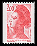 Image du timbre République, type Liberté - 2F rougetimbre pour roulette