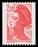 Image du timbre République, type Liberté - 2F10 rougetimbre pour roulette