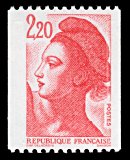 Image du timbre La République, type Liberté  - 2F20 rougetimbre pour roulette