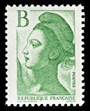 Image du timbre République, type LibertéTimbre sans valeur faciale  - Lettre B vert