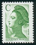 Image du timbre République, type LibertéTimbre sans valeur faciale  - Lettre C vert