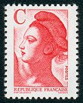 Image du timbre République, type LibertéTimbre sans valeur faciale  - Lettre C rouge