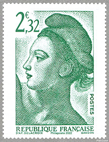 Image du timbre Liberté à 2€32 pour lettre verte