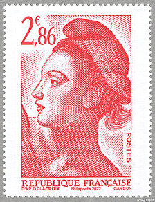 Image du timbre Liberté à 2€86 pour lettre prioritaire