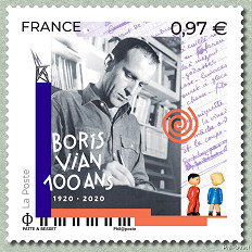 Image du timbre Boris Vian 100 ans  1920-2020