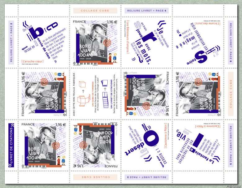 Image du timbre Boris Vian 100 ans  1920-2020