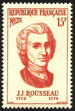 Image du timbre Jean-Jacques Rousseau 1712-1778