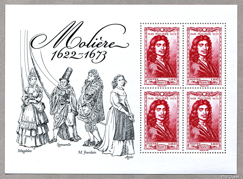 Image du timbre Molière 1622-1673